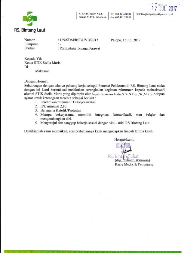 Lowongan Kerja RS. Bintang Laut, Palopo
